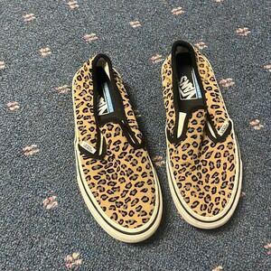 Vans UltraCush Leopard‎ Cheetah Print Classic Slip-On Shoes Men's 4.5 Women's 6